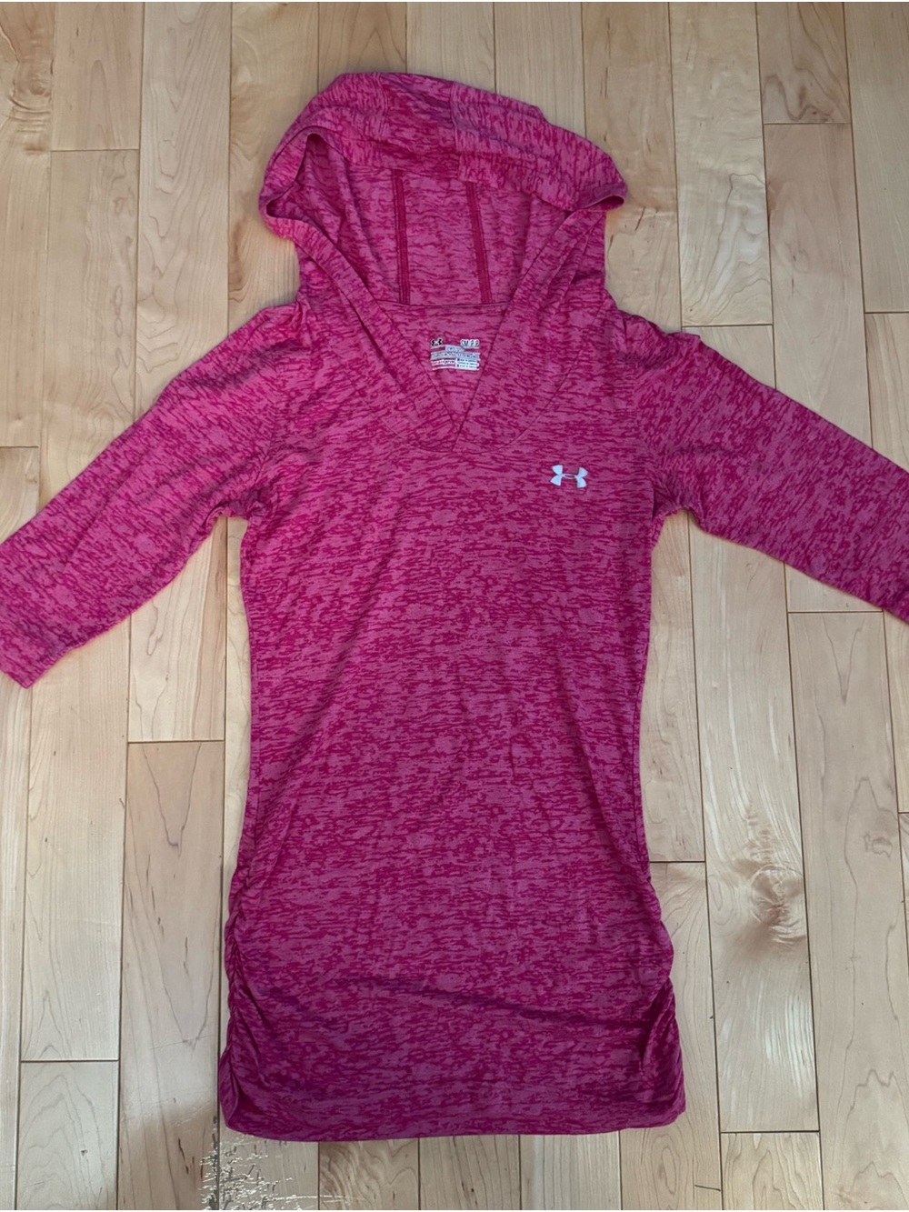 Under Armour Women's Heathered Hot Pink Hooded Tunic